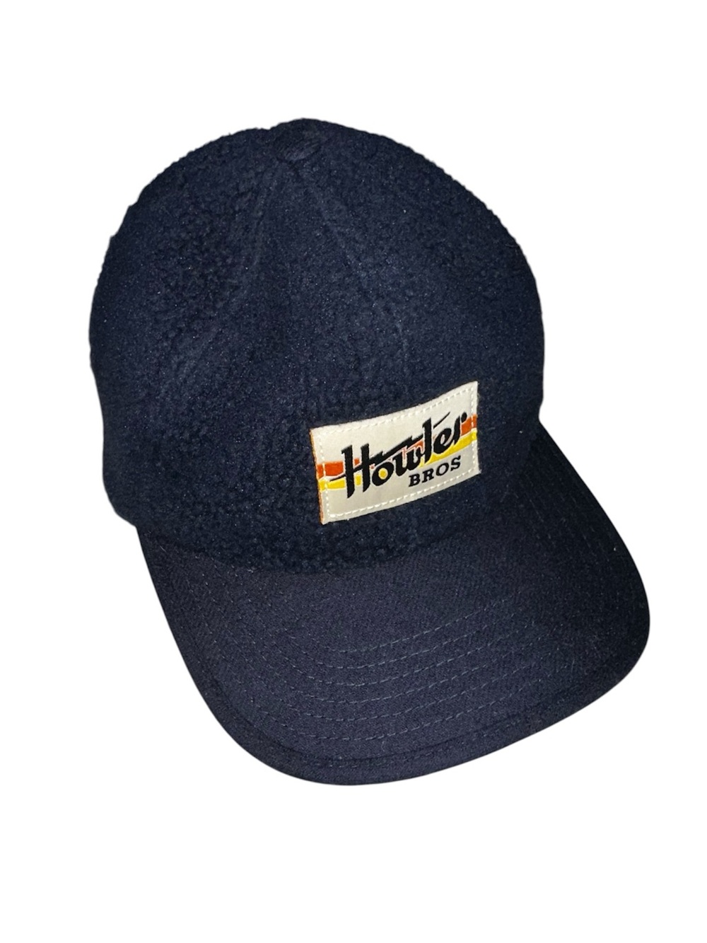 Howler Bros Brothers Navy Blue Fleece Electric Stripe Fleece Strapback Hat Men's